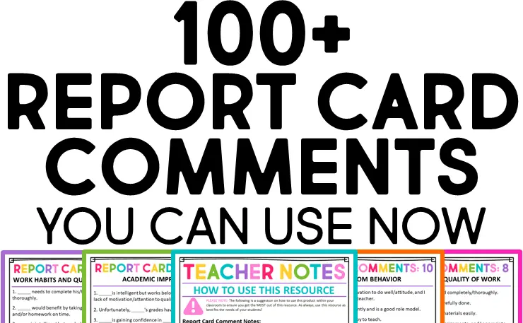 100+ report card comment 